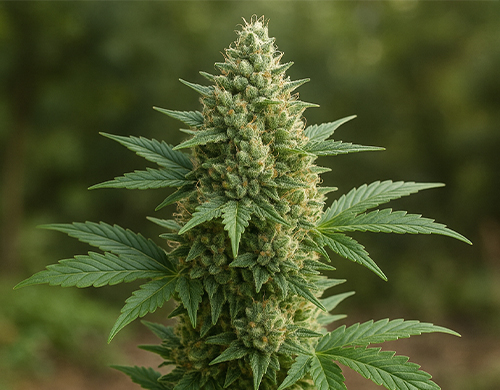 Planta de London Cheese cultivada al aire libre en floración