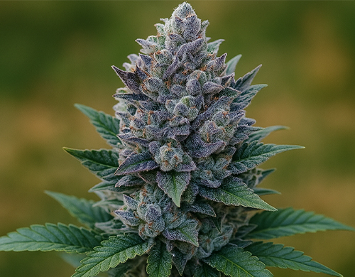 Planta de Northern Light cultivada al aire libre en floración