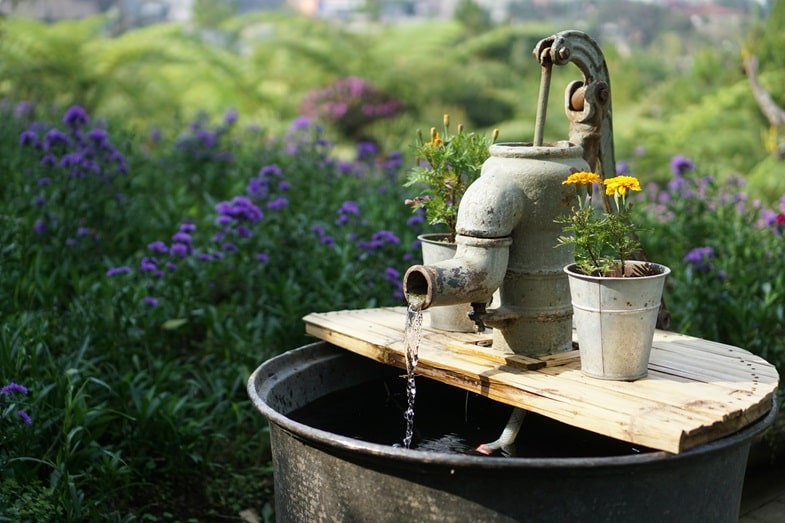 una bomba de agua para el riego