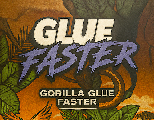 Logotipo oficial de Gorilla Glue Faster